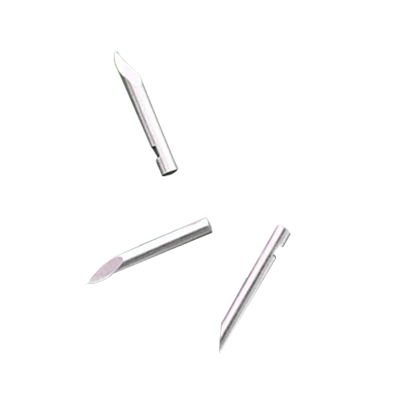Aguja en forma de cuchillo